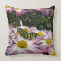 Caterpillar Stroll American Mojo Throw Pillow pillows