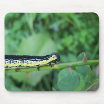 Caterpillar Swallowtail Yellow and Black mousepads