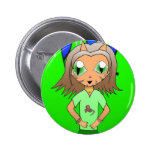 CatGirl Pinback Buttons