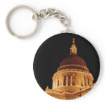Cathedral Glows at Night St Pauls London keyring Key Chain
