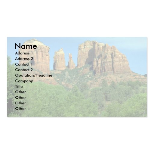 Cathedral Rock near Sedona, Arizona Business Cards (front side)