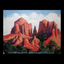 CATHEDRAL, ROCK, SEDONA, ARIZONA, U.S.A. posters