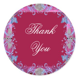 Cathedral Rubies Art Deco Favors sticker