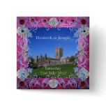 Cathedral Rubies Art Deco Save the Date Pin