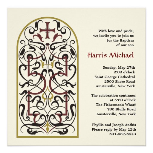 Cathedral Window Personalized Invite