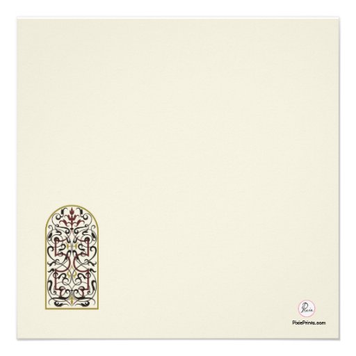 Cathedral Window Religious Invitation