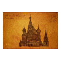 Cathedrals: Sobor Vasilia Blazhennogo, Moscow posters