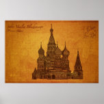 Cathedrals: Sobor Vasilia Blazhennogo, Moscow Poster