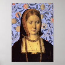 Catherine of Aragon Queen of  England Portrait Poster