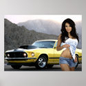 Catherine with Muscle Car print