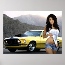 Catherine with Muscle Car Print
