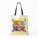 Cathie 'Warhol' Rose Tote bags by cathie10 Cathie 'Warhol' Rose Tote bags