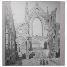Catholic Cathedral Ruins During Civil War, 1865 Napkins