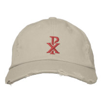Catholic Chi Rho Embroidered Baseball Caps