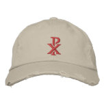 Catholic Chi Rho embroidered hats