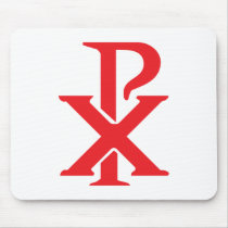 Catholic Chi Rho Mouse Pads