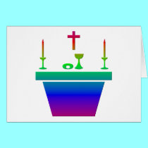 Catholic Eucharistic Altar - Holy Thursday cards by Artists4God Catholic Eucharistic Altar - Holy Thursday cards