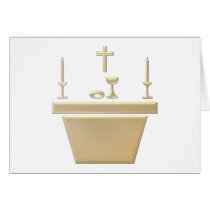 Catholic Eucharistic Altar - Holy Thursday Greeting Cards