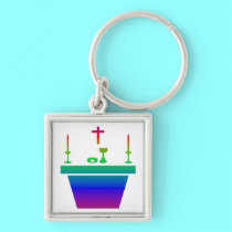 Catholic Eucharistic Altar - Holy Thursday keychains by Artists4God Catholic Eucharistic Altar - Holy Thursday keychains
