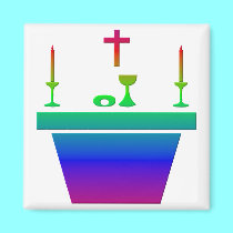 Catholic Eucharistic Altar - Holy Thursday magnets by Artists4God Catholic Eucharistic Altar - Holy Thursday magnets