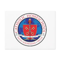 Catholic Homeschool Crest Postcard