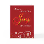 Catholic Priest, Joy at Christmas Card