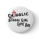 Catholic School Girl Button by Method77 Catholic School Girl Button