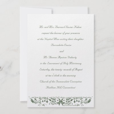 catholic wedding invitation wording