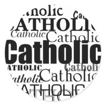 Catholic Word Round Sticker