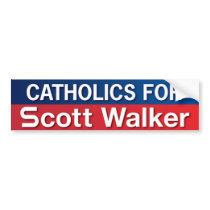 Catholics for Scott Walker Bumper Stickers