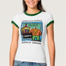 CATHOLICS VOTING OBAMA t-shirts