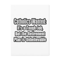 Catholics Wanted... postcards