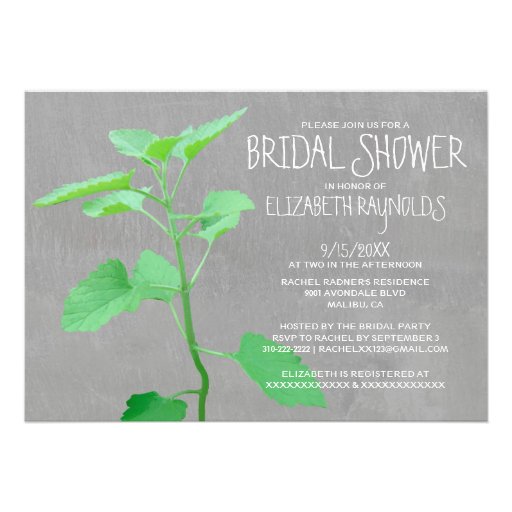 Catmint Bridal Shower Invitations