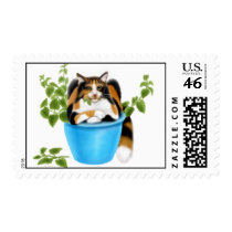 Catnip Chomping Calico Cat Postage postage