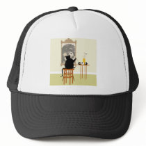 CatPaintingDog hats