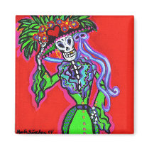 Catrina Corazon Verde magnets by tonisanch Catrina Corazon Verde magnets