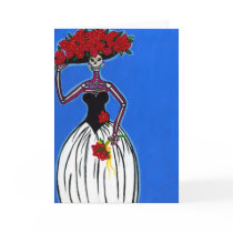 Catrina the Modern Bride Greeting Cards