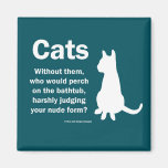 Cats and bathtubs fridge magnet