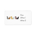 Cats and Dogs cartoon pattern Personalized Address Labels