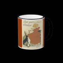Cats and girl (French) coffee mug mugs