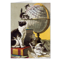 Cats and  Globe Card