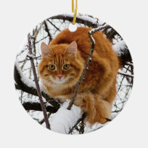 cats_and_snow_ (14) christmas tree ornament