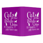 Cats are like potato chips... binders