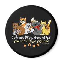 Cats are like potato chips magnets