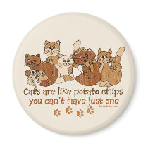 Cats are like potato chips magnets