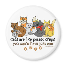 Cats are like potato chips magnets