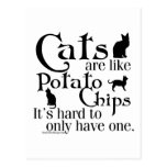 Cats are like potato chips... post cards