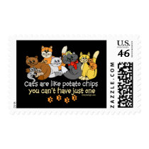 Cats are like potato chips stamps