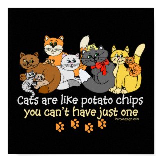 Cats are like potato chips print