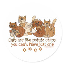 Cats are like potato chips stickers
